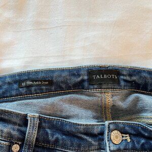 Talbots Slim Ankle Jean, Medium Wash, Size 12